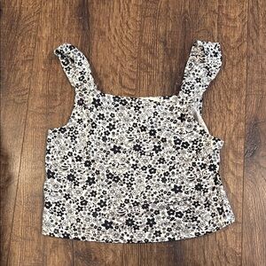Dreamgirl Black and White Boxy Crop Tank Top